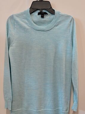 J. Crew Sky Blue 100% Merino Wool Crewneck Sweater